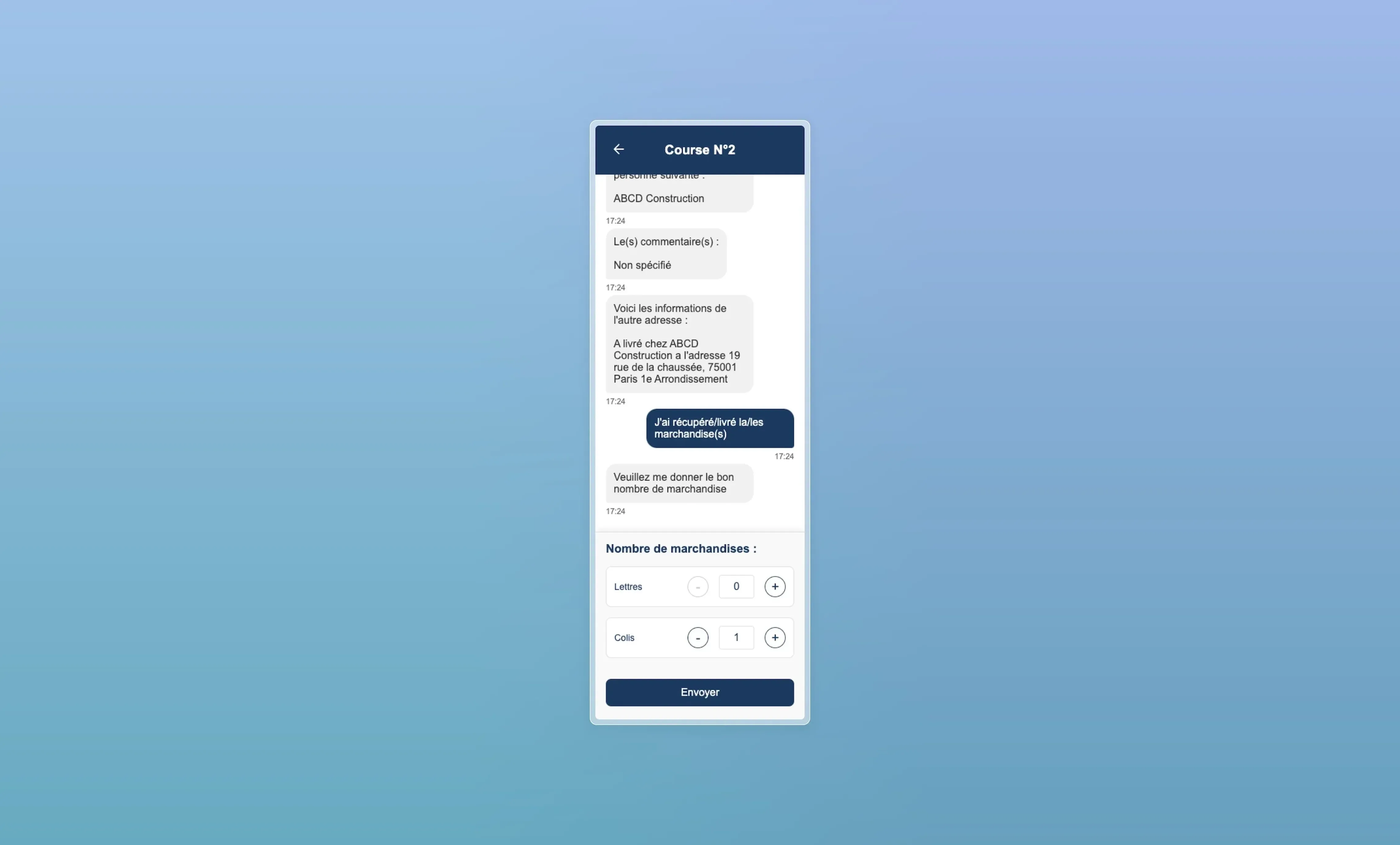Application mobile – écran 3