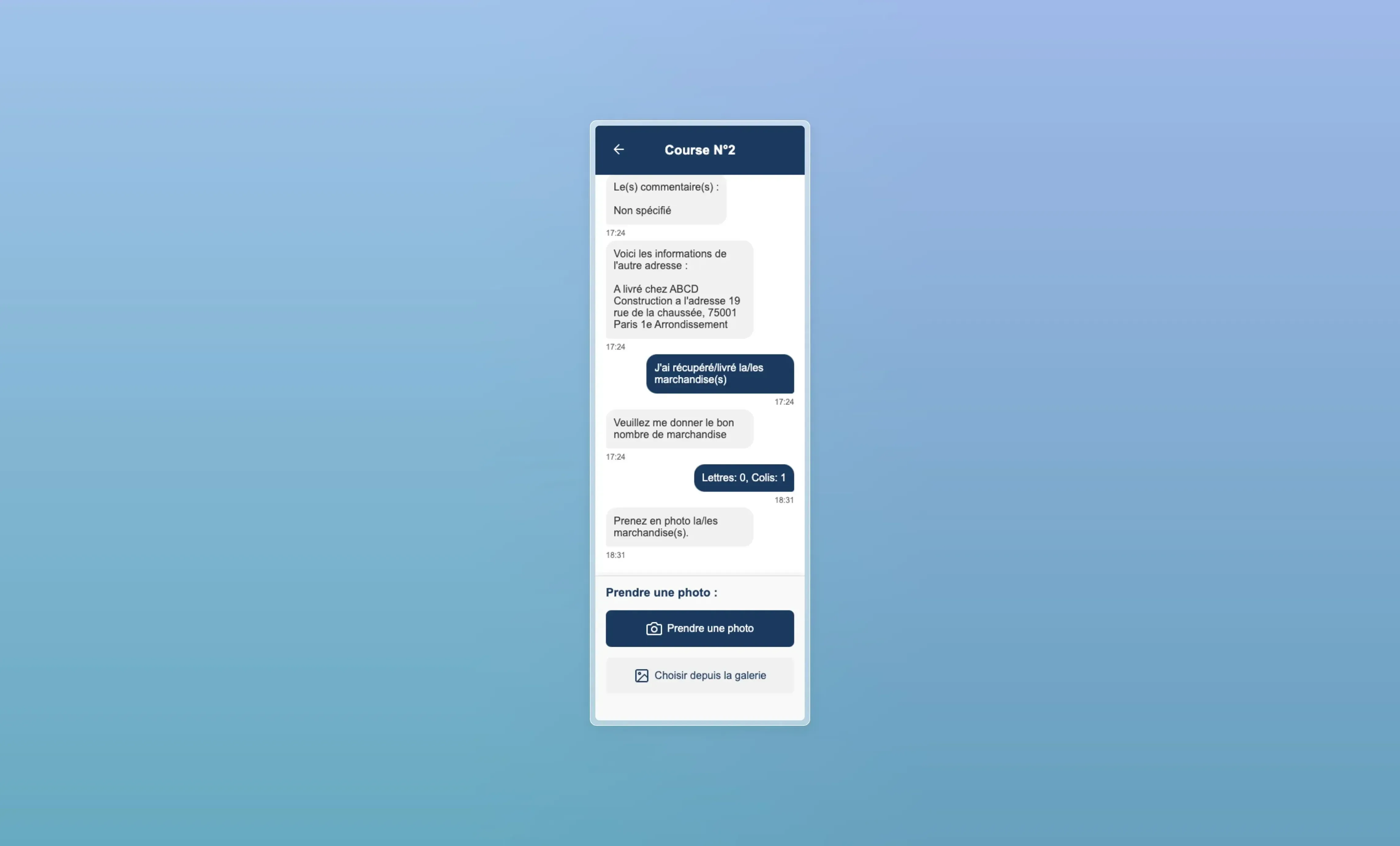 Application mobile – écran 4