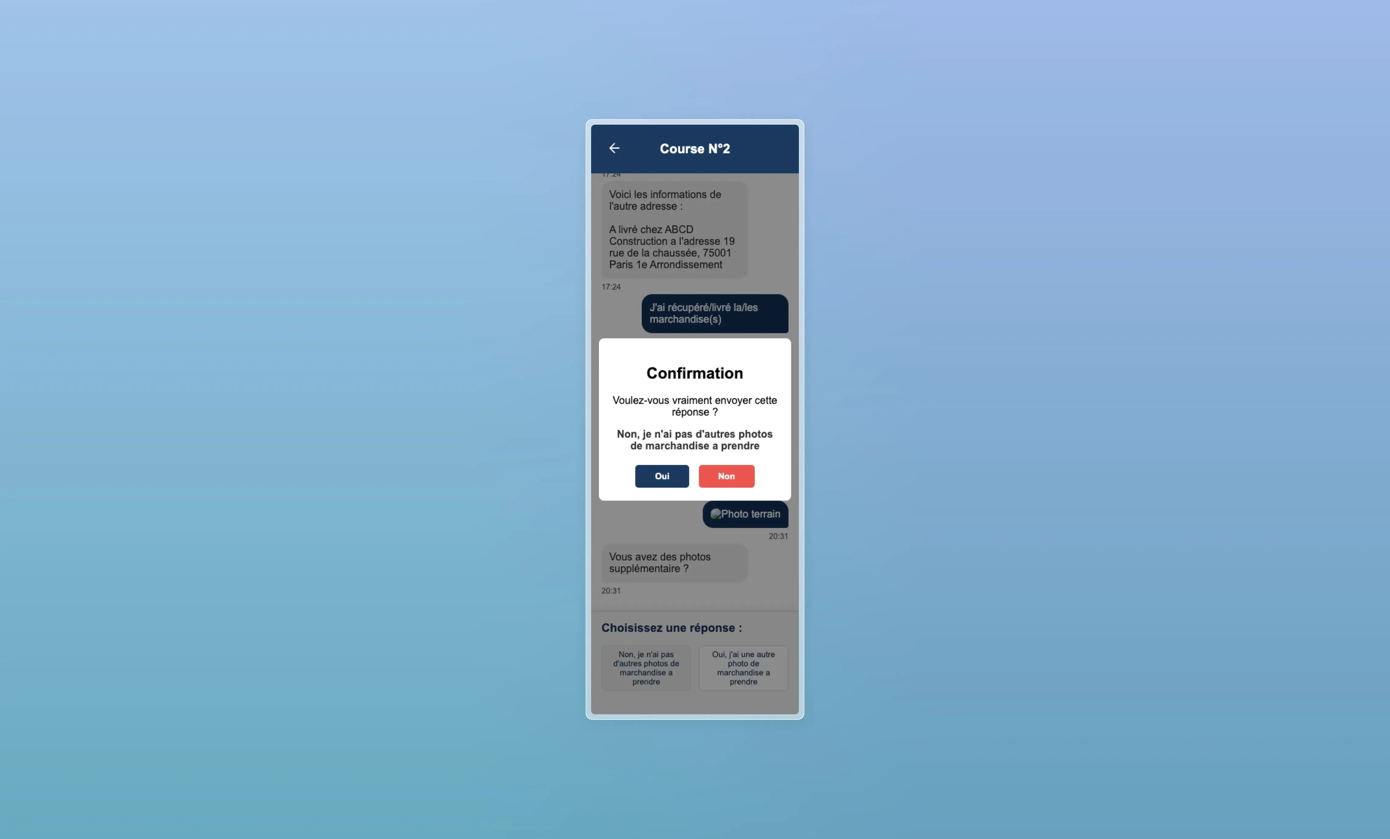 Application mobile – écran 5