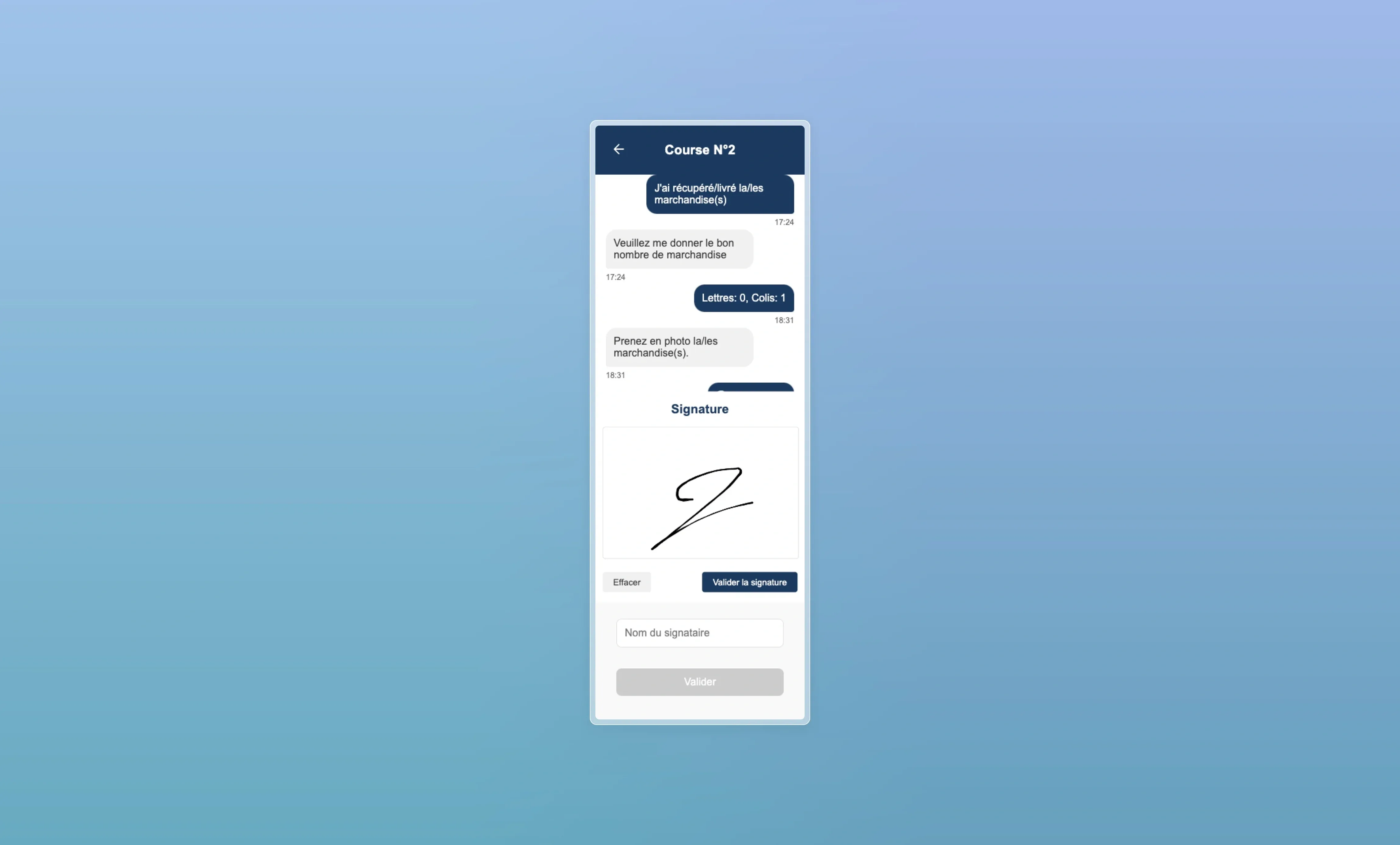 Application mobile – écran 6